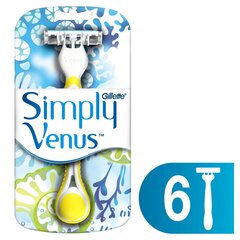 Gillette Simply Venus höylä, 6 kpl hinta ja tiedot | Parranajo ja karvanpoisto | hobbyhall.fi