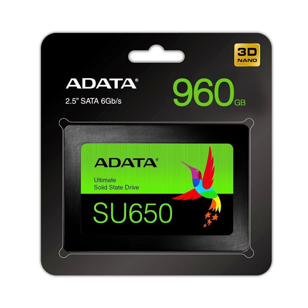 ADATA 960GB 2,5" SATA SSD Ultimate SU650 hinta ja tiedot | Kovalevyt | hobbyhall.fi