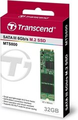Transcend MTS800S 32GB SATA3 (TS32GMTS800S) hinta ja tiedot | Kovalevyt | hobbyhall.fi