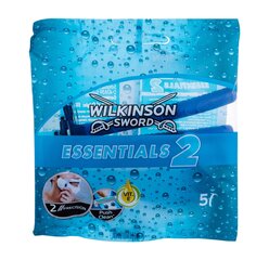 Kertakäyttöiset partahöylät Wilkinson Sword Essentials 2, 5 kpl hinta ja tiedot | Parranajo ja karvanpoisto | hobbyhall.fi