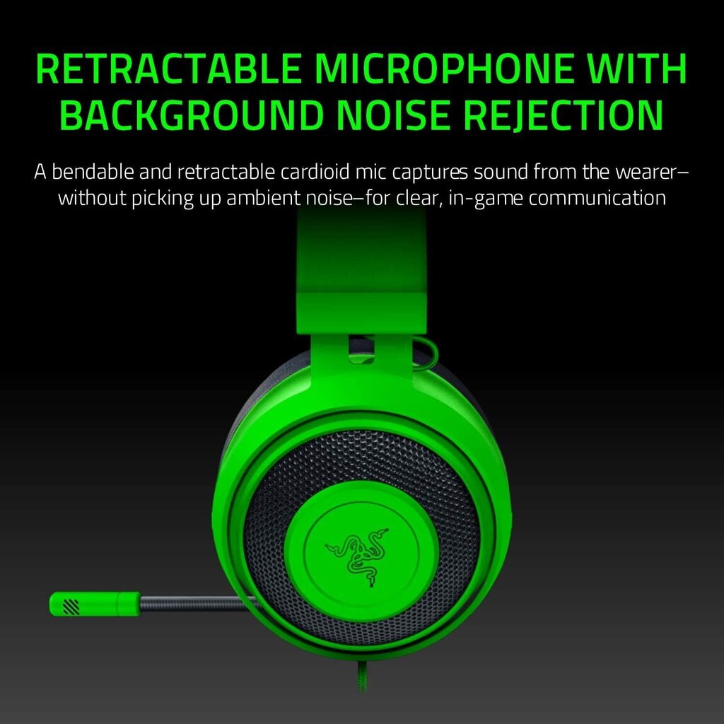 Razer Kraken, green hinta ja tiedot | Kuulokkeet | hobbyhall.fi