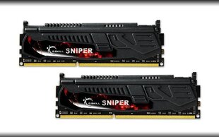 G.Skill DDR3 8GB (4GBx2), 1866MHz, Sniper Dual (F3-14900CL9D-8GBSR) hinta ja tiedot | Muisti (RAM) | hobbyhall.fi