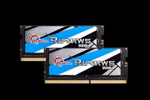 G.Skill Ripjaws DDR4 SODIMM 2x8GB 2133MHz CL15 (F4-2133C15D-16GRS) hinta ja tiedot | Muisti (RAM) | hobbyhall.fi