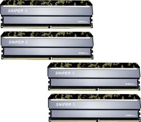 G.Skill Sniper X DDR4, 4x8GB, 3000MHz, CL16 (F4-3000C16Q-32GSXKB) hinta ja tiedot | Muisti (RAM) | hobbyhall.fi