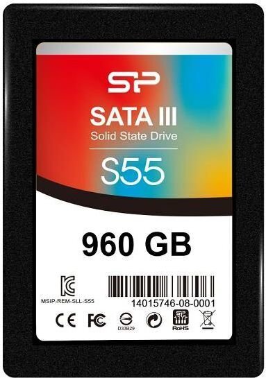 Silicon Power S55 960 GB SATA3 (SP960GBSS3S55S25) hinta ja tiedot | Kovalevyt | hobbyhall.fi