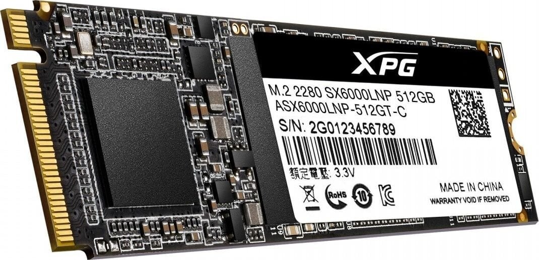 ADATA 512GB M.2 PCIe NVMe XPG SX6000 Lite hinta ja tiedot | Kovalevyt | hobbyhall.fi