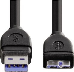 HAMA MICRO USB 3.0 CABLE SHIELDED 1,8M hinta ja tiedot | Hama Televisiot ja lisätarvikkeet | hobbyhall.fi