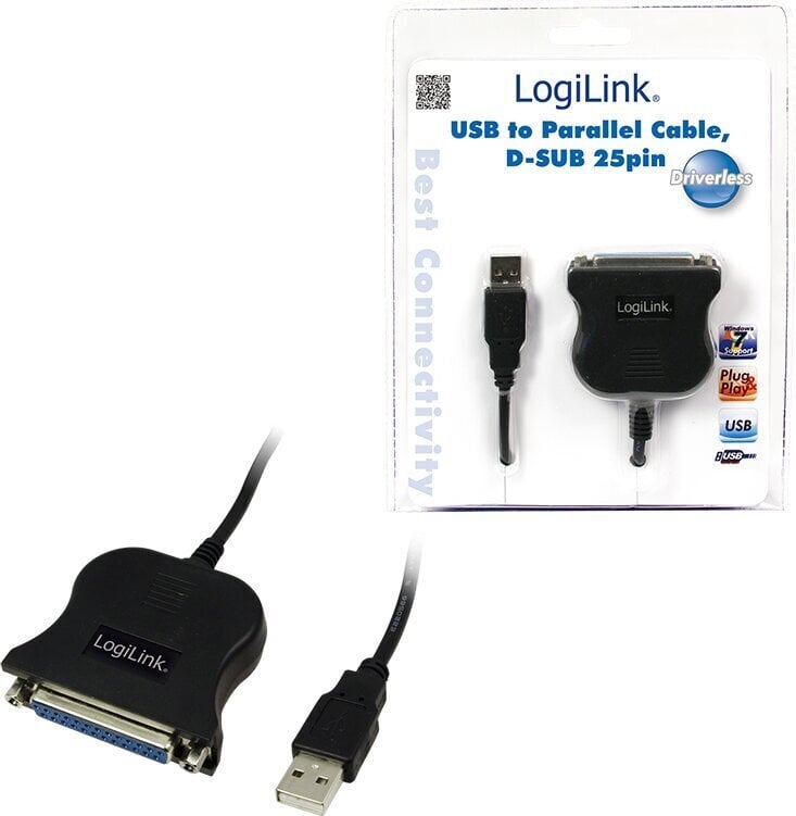 LogiLink - Adapter USB do DSUB-25pin, 1,5m hinta ja tiedot | Adapterit | hobbyhall.fi