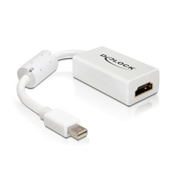 Delock Adapter mini Displayport 1.1 male > HDMI female Passive white hinta ja tiedot | Adapterit | hobbyhall.fi