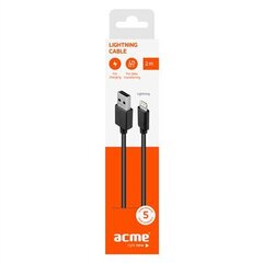 Acme CB1032 Lightning USB A 2 m musta hinta ja tiedot | Acme Puhelimet, älylaitteet ja kamerat | hobbyhall.fi