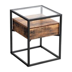 Apupöytä 43x43x54 cm, ruskea/musta hinta ja tiedot | Songmics Makuuhuone | hobbyhall.fi