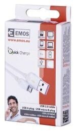 EMOS USB 2.0 A/M - micro B/M 1m hinta ja tiedot | Puhelinkaapelit | hobbyhall.fi