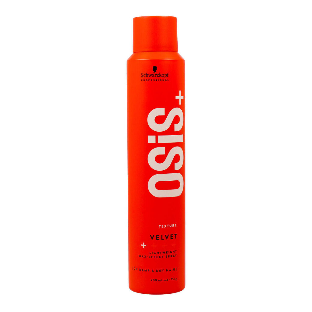 Joustava Hold Hairspray Schwarzkopf Osis+ Velvet 200 ml hinta ja tiedot | Kampaamotuotteet | hobbyhall.fi