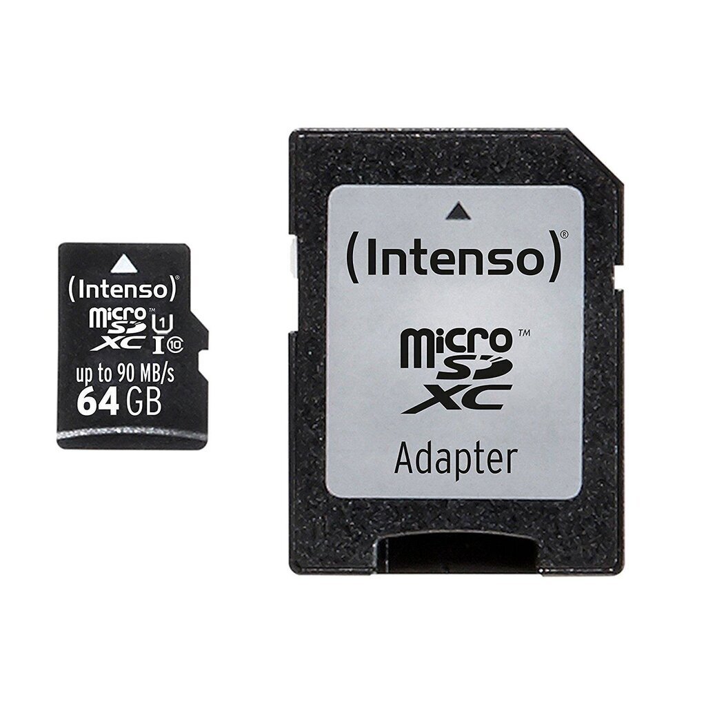 Atminties kortelė Intenso micro SD UHS-I 64GB CL10 hinta ja tiedot | Puhelimen muistikortit | hobbyhall.fi