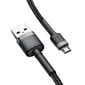 Baseus Cafule USB / micro USB QC3.0 2.4A 0.5M kaapeli musta - harmaa (CAMKLF-AG1) hinta ja tiedot | Puhelinkaapelit | hobbyhall.fi