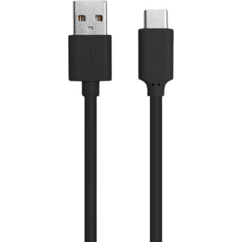 USB Type-C 3A 1m Cable By WOW Black hinta ja tiedot | Kaapelit ja adapterit | hobbyhall.fi