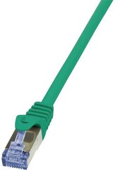 LOGILINK - Patch Cable Cat.6A 10G S/FTP PIMF PrimeLine green 0,50m hinta ja tiedot | Kaapelit ja adapterit | hobbyhall.fi