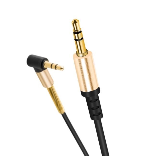 Audiosovitin Hoco UPA02 AUX 3,5–3,5 mm, musta hinta ja tiedot | Kaapelit ja adapterit | hobbyhall.fi