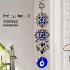 1 kpl Turkki Sininen Lasi Paha Silmä Amuletti Seinäkoriste Onnen Suojaus. hinta ja tiedot | Joulukoristeet | hobbyhall.fi