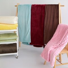 1 kpl Paksu Raidallinen Pehmeä Heittovilttejä, Ihoystävällinen Monikäyttöhuopa (Suuri Kiristysnauha) hinta ja tiedot | Peitot | hobbyhall.fi