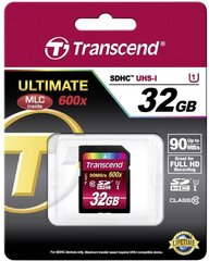 Atminties kortelė Transcend SDHC 32GB CL10 U1 ULTIMATE hinta ja tiedot | Kameran muistikortit | hobbyhall.fi