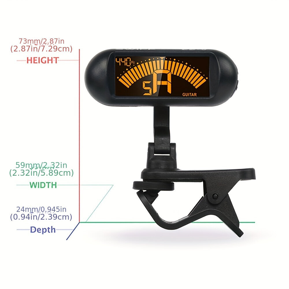 SWIFF C2 Kitaraviritin Klassisella Suuri LCD C2 Klipsikiinnityksellä Kitaralle Basso Ukulele Viulu Kromaattinen hinta ja tiedot | Soittimien lisätarvikkeet | hobbyhall.fi