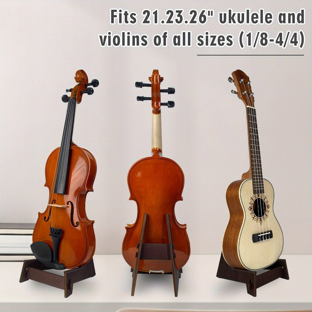 Ukulele ja Viulu Teline - Kokoontaitettava Kumityyny Liukumaton Ukulele Teline hinta ja tiedot | Soittimien lisätarvikkeet | hobbyhall.fi