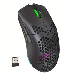 HXSJ Uusi Langaton 2.4G Optinen Hiiri Ladattava RGB Valo Pelihiiri USB Pöytätietokoneelle ja Kannettavalle. hinta ja tiedot | Hiiret | hobbyhall.fi