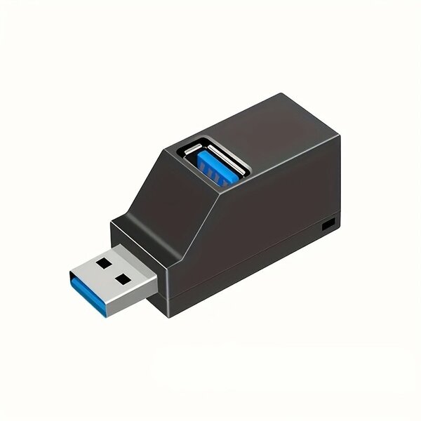 USB 3.0 keskitin adapteri, mini jaotin jatke kolmella nopealla portilla tietokoneelle ja kannettavalle kortinlukijalla.