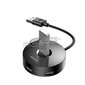 USBkeskitin Baseus CAHUBF01 1 x 4 annostelija laatikko, musta hinta ja tiedot | Adapterit | hobbyhall.fi