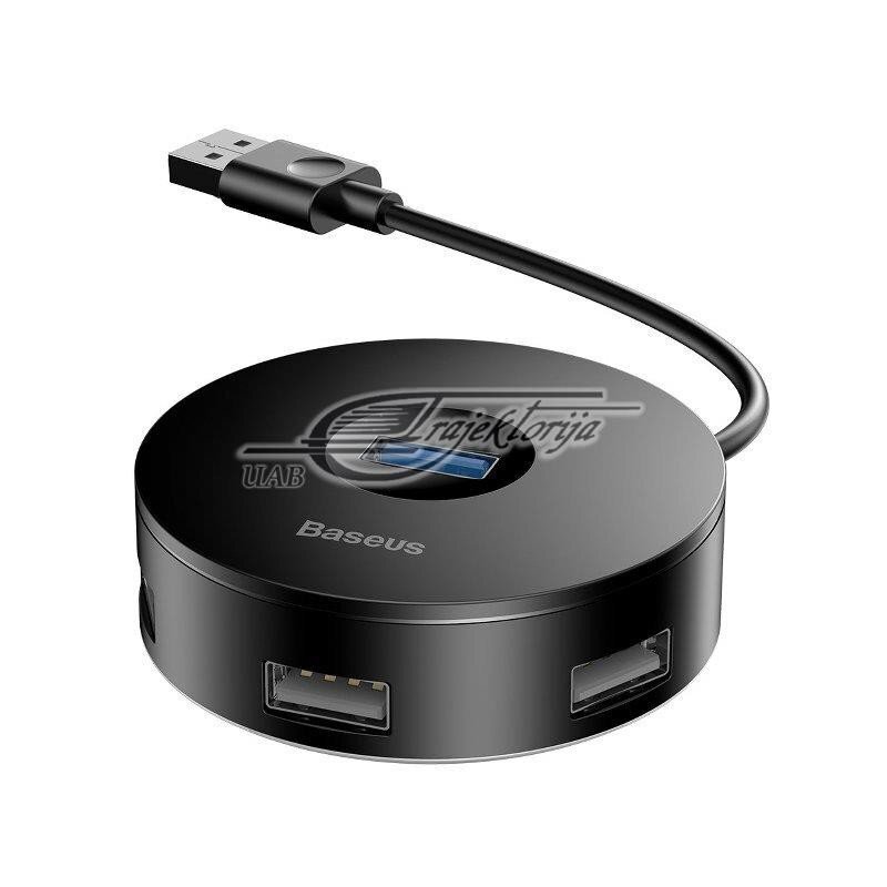 USBkeskitin Baseus CAHUBF01 1 x 4 annostelija laatikko, musta hinta ja tiedot | Adapterit | hobbyhall.fi