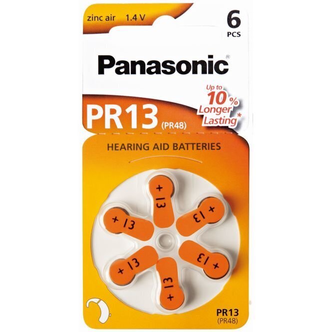 Panasonic akku Zinc-Air PR13H-LB, 6 kpl hinta ja tiedot | Paristot | hobbyhall.fi