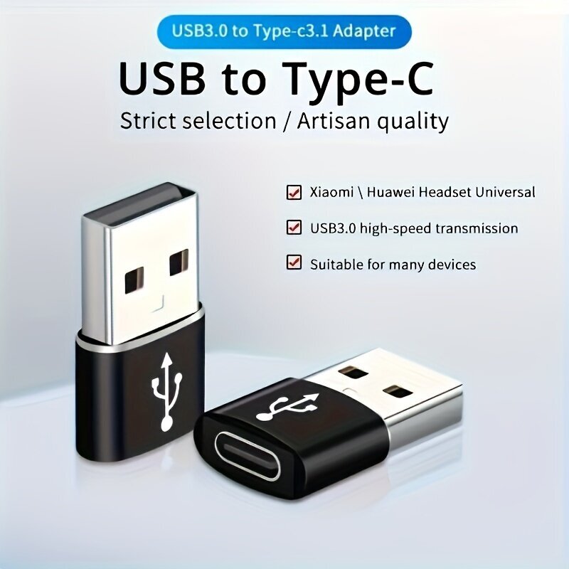 2kpl Korkeanopeuksinen USB C 3.1 Sovitin - Nopea Lataus &amp; Datasiirto Mobiililaitteille hinta ja tiedot | Adapterit | hobbyhall.fi