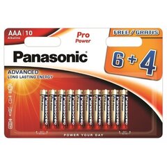 Paristot Panasonic LR03PPG/10B (6+4 kpl) hinta ja tiedot | Paristot | hobbyhall.fi