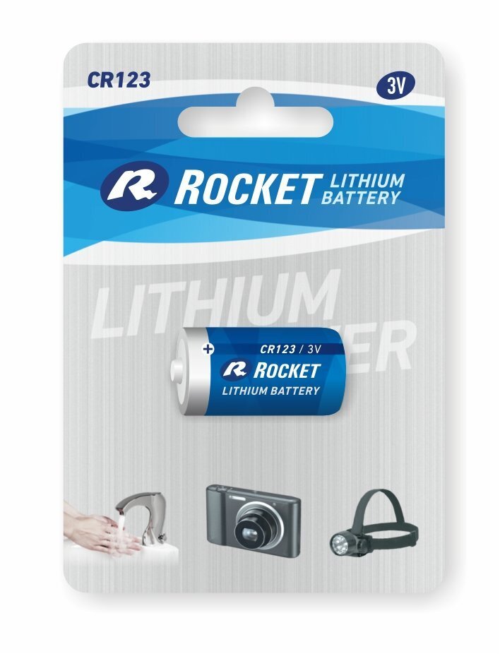 Paristo Rocket Lithium CR123, 1 kpl hinta ja tiedot | Paristot | hobbyhall.fi