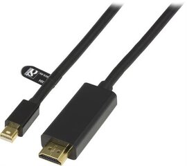 Deltaco DP-HDMI104, Mini DisplayPort, HDMI, 1m hinta ja tiedot | Kaapelit ja adapterit | hobbyhall.fi