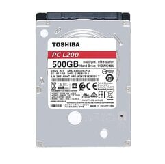 Toshiba L200 500GB SATA3 (HDWK105UZSVA) hinta ja tiedot | Toshiba Tietokoneet ja pelaaminen | hobbyhall.fi