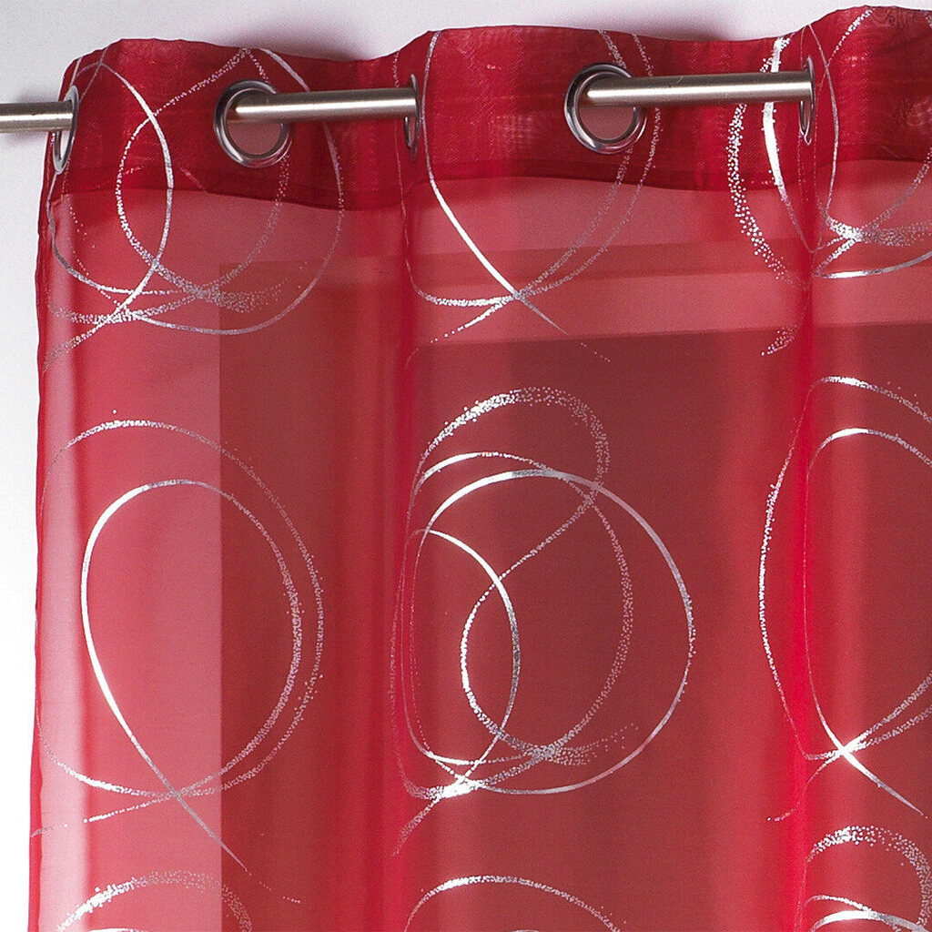 Douceur d'Intérieur Bully -verho, hopea-punainen, 140 x 240 cm hinta ja tiedot | Verhot | hobbyhall.fi