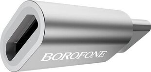Adapteri Borofone BV4 MicroUSB kiinni Type-C harmaa hinta ja tiedot | Borofone Tietokoneiden lisävarusteet | hobbyhall.fi