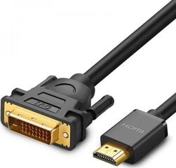Ugreen HD106 kaapeli HDMI-DVI, 3 m, musta hinta ja tiedot | Kaapelit ja adapterit | hobbyhall.fi