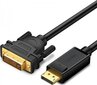 .Ugreen DP103 DP -DVI kaapeli, FullHD, yksipuolinen, 2 m, musta hinta ja tiedot | Kaapelit ja adapterit | hobbyhall.fi