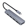 Ugreen CM219 hub USB 3.0, USB-C, micro USB, harmaa
