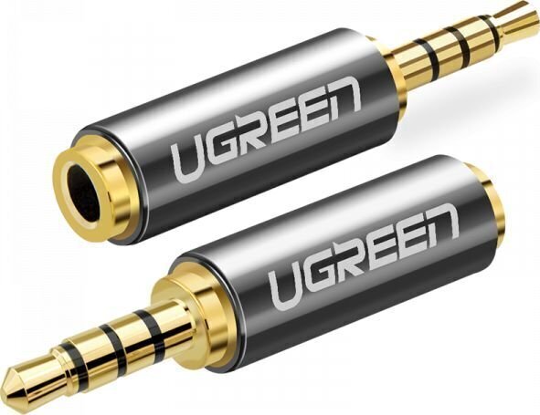 Ugreen 20501 adapteri 2.5 mm uros ja 3.5 mm naaras, harmaa hinta ja tiedot | Adapterit | hobbyhall.fi