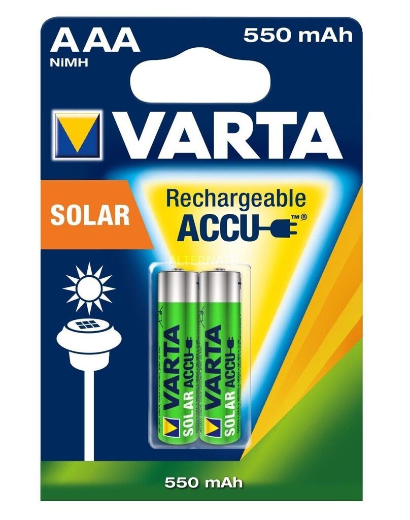 Varta Solar HR03 paristot, 2 kpl hinta ja tiedot | Paristot | hobbyhall.fi