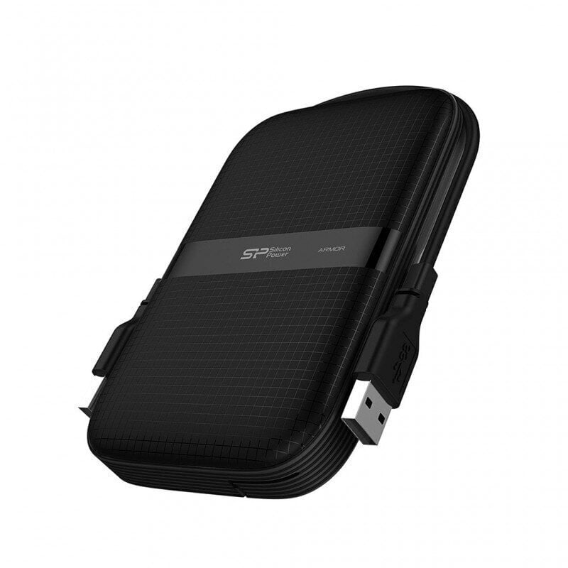 Silicon Power HDD Armor A60 2TB, musta (SP020TBPHDA60S3A) hinta ja tiedot | Ulkoiset kovalevyt | hobbyhall.fi