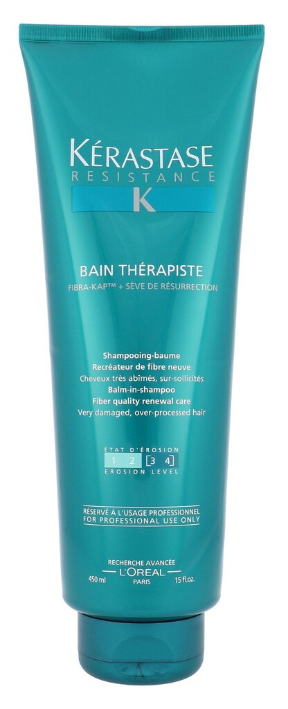 Kerastase Resistance Bain Therapiste Balm-in-Shampoo -hoitoaine-shampoo, 450 ml hinta ja tiedot | Shampoot | hobbyhall.fi