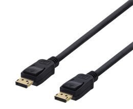 DELTACO DisplayPort kaapeli, Ultra HD taajuudella 60 Hz, 21,6 Gb/s, 2 m, musta DP 1022 hinta ja tiedot | Kaapelit ja adapterit | hobbyhall.fi