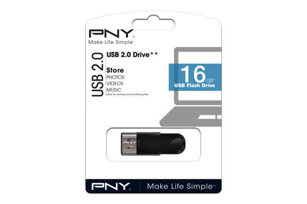 USB-muisti PNY Attaché 4 USB 2.0 16 GB, musta hinta ja tiedot | Muistitikut | hobbyhall.fi