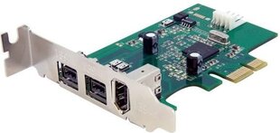 StarTech FireWire / PCIe (PEX1394B3LP) hinta ja tiedot | Ohjain- ja laajennuskortit | hobbyhall.fi