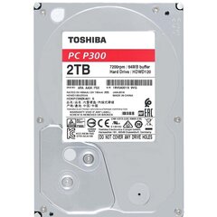 Toshiba HDD P300 BULK 3.5 2TB SATA 7200RPM 64MB hinta ja tiedot | Kovalevyt | hobbyhall.fi